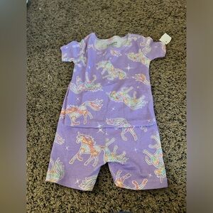 Pajama Unicorn Purple Top And Shorts Size 9-12 Month j4